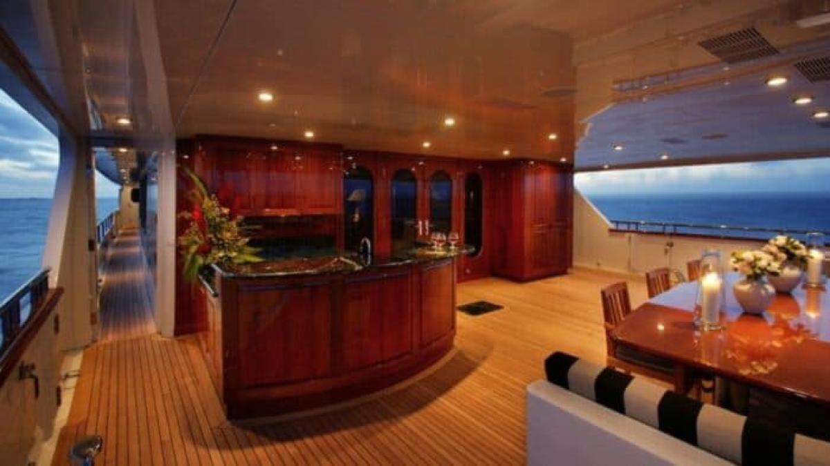 interior inside tiger woods yacht